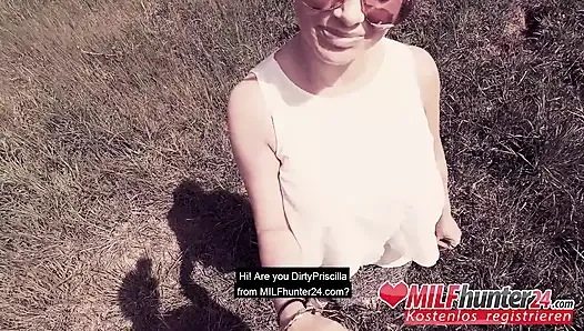 The MILF hunter meets a needy big-titted MILF and fucks her in the park