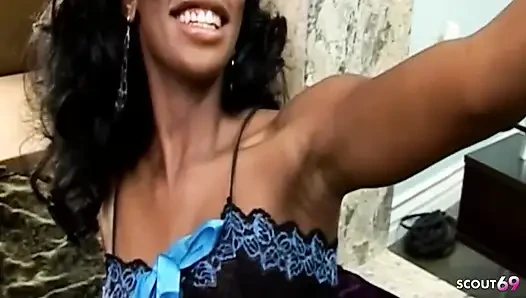 Ebony MILF Divine Gets a Toy and a BBC Inserted Into Her Tight Asshole
