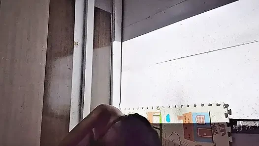 My roommate Pinay moans softly after class! Sex in the dark