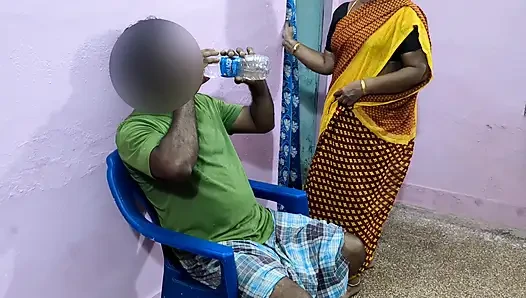 While I was sitting, Aunty brought me water to drink. I tried to touch her vagina. Hot and spicy sex.