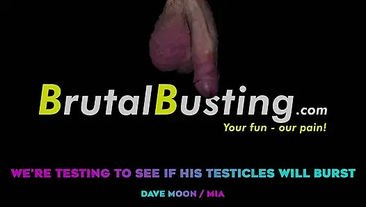Testicular Test! We're Testing to See if His Balls Will Burst with Iron Shoes and Tennis Balls. Crazy Damage to His Ugly Body
