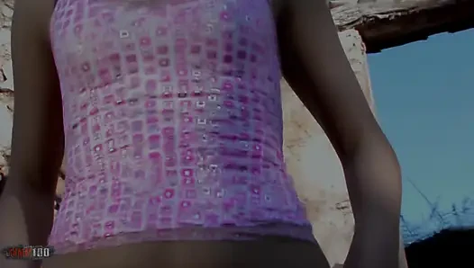 Vania Rodriguez Hot M�tis Vania Rodriguez Dancing and Stripping in an Abandoned House