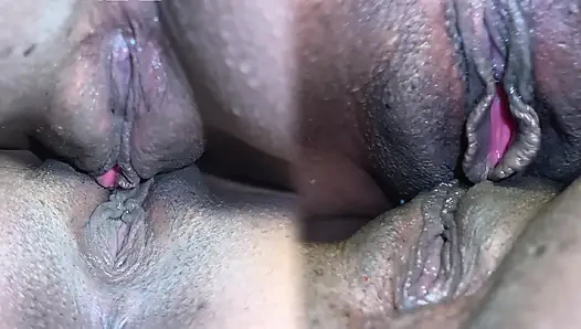 part 5 - TRIBBING CLIT TO CLIT CLOSE UP MISSIONARY PUSSY SCISSORING - Khalessi 69 & Hot Ebony LESBIANS TEMPTATION MOVIE