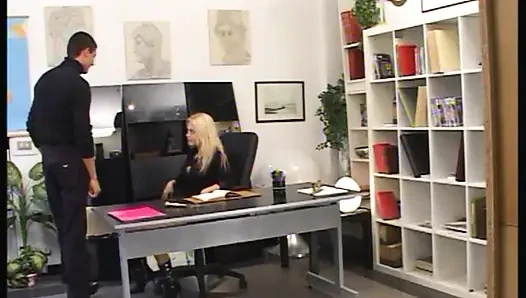 Blonde Busty MILF Secretary Fucked Doggystyle and Cummed in Mouth by Monster Cock Amateur