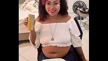 Eating Farting and Burping in the Hotel Room Bloated Belly Gassy Toilet Explosion & Shower