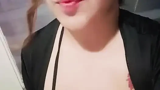 The Maid Touches Her Enormous Breasts