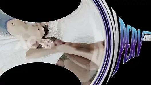 Povperv huge tits and huge load in pantyhose with Dillion Carter!