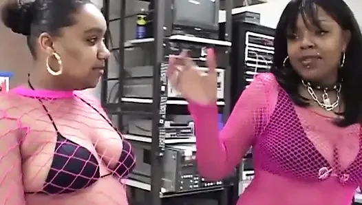 Sexy black girl big cock sucking...cum in mouth