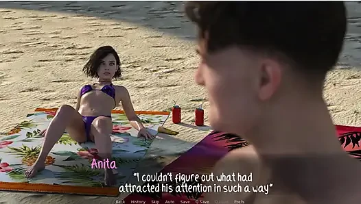 Weekend Lollygagging - Gameplay - Roleplay - Anita Teasing Men at Beach