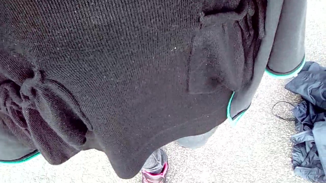 Pee on public sidewalk