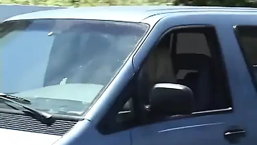 Blonde mature outdoors sucks and swallows the cum with pleasure