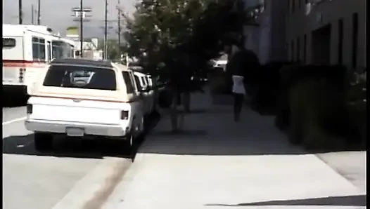 White guy gets his cock sucked by busty girl then fucks her black pussy