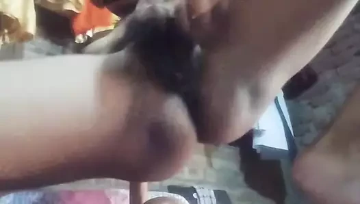 Village Randi close up fingering in pussy and showing her ass whole in doggy.
