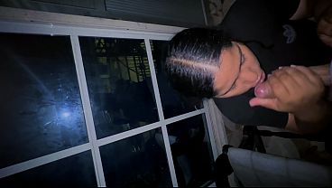 Latina with big tits gives me a deep throat outside the house! X3 - Latina with big tits gives me a deep throat outside the house! X3