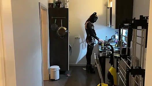 Fetish Lofts Clean-up Session with TV Slave Part 1-3