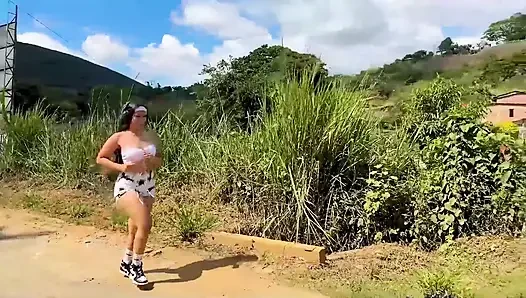 Brunette Gets Picked up and Fucked Inside a Car by a Stranger's Huge Cock