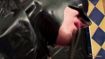 The blonde in latex and her quest to be bred raw