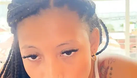 Morning to my boyfriend with wet blowjob