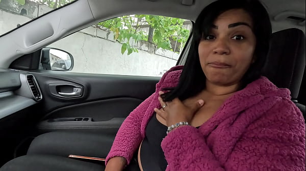 I showed my pussy in the building's parking lot and the doorman was dying to fuck me