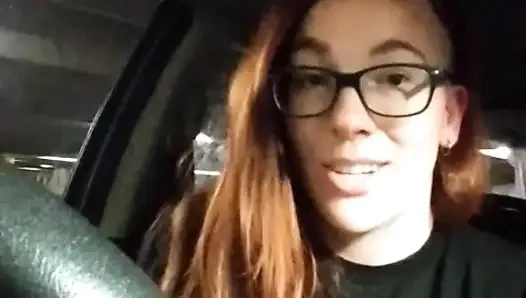 Risky Parking Garage Clit Rubbing Car Masturbation