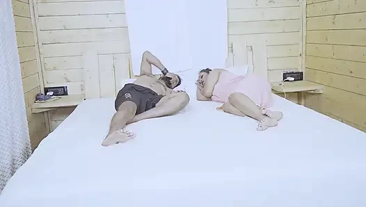 Two Wife Fucked at Time with Her Husband When He Tired and Not Want to Sex