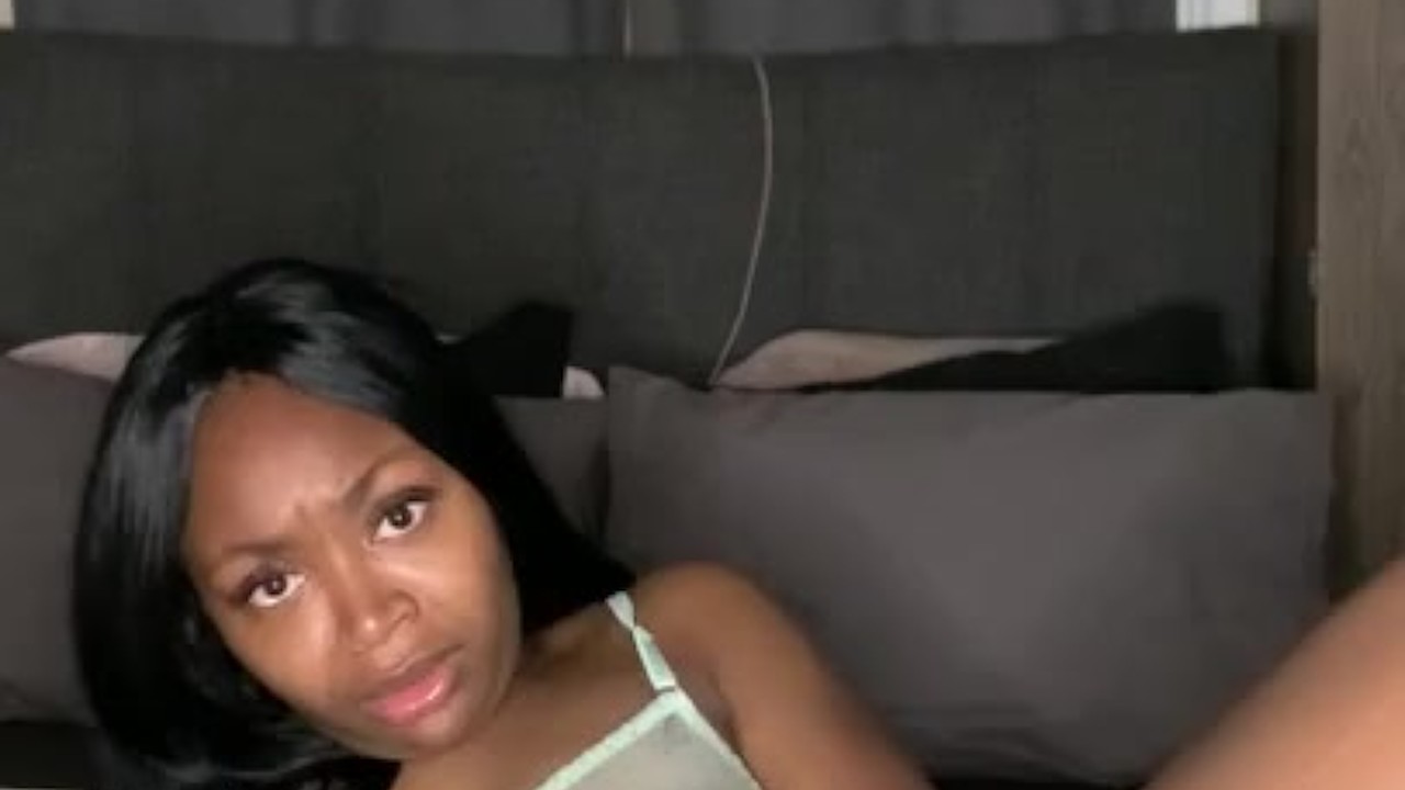 Solo black girl touching herself PT.2