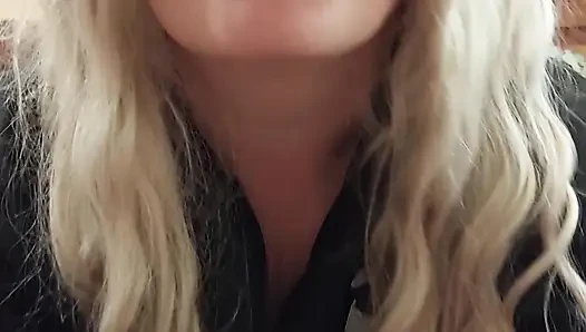 Naughty girl smokes a cigar and sucks dad's cock, swallowing all the cum