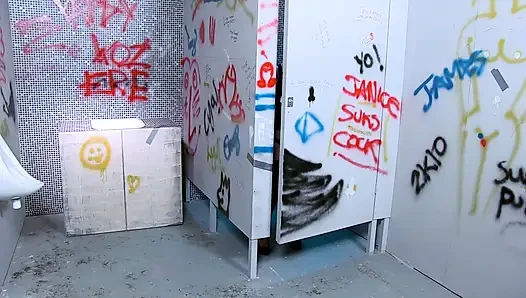 Horny big ass blonde gets fucked from BBC dude in the bathroom
