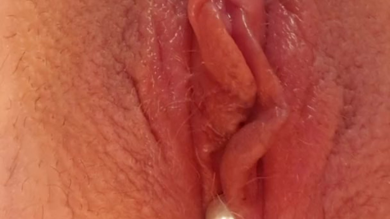 Pearls coming out from tight pussy