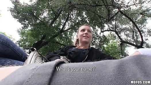 Public Pickups - Czech Blonde Rides Big Cock in the Car Lot