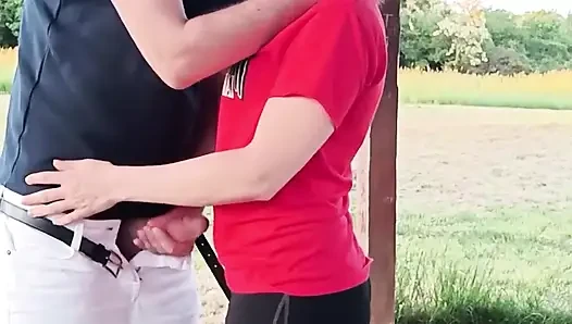 Lifted Her Legs on the Table in the Park