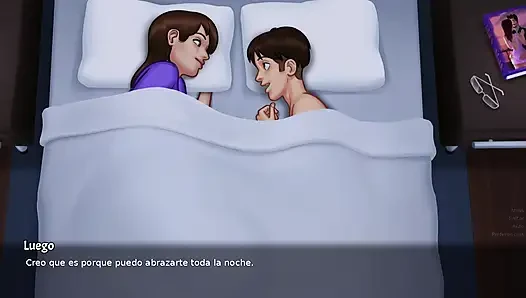 I walked into my landlady's bed and she asked me to make love to her all night - summertime saga