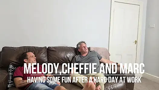 Having fun after a hard day at work
