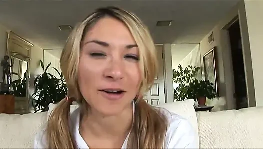 Teen gets punished with a monster cock in her mouth