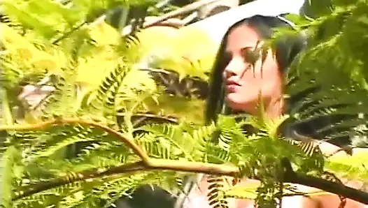 Brunette Slut with Big Tits Sucks a Huge Cock
