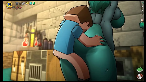 HornyCraft [ Parody Hentai game PornPlay ] Ep.39 Giant yoga pants thighjob