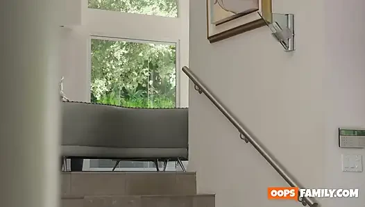Amber Angel returns home early from school, anxious to relax after a long day of XXX porn.