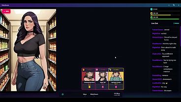 Risky Stream [ Hentai Game ] Ep.2 ANAL RIDING a GIANT DILDO in the supermarket !