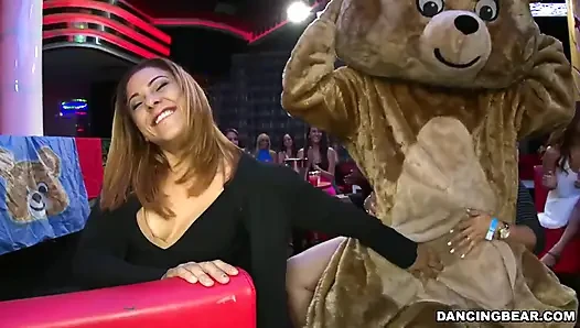 Dancing Bear - These Crazy Girls Are Having a Bachelorette Party and Who Better Than the Dancing Bear to Get Things Started