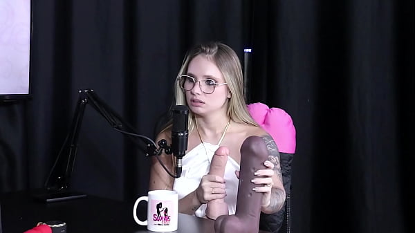 Naughty blonde talks about her handjob techniques and sucks a dick - Naty Varga (SHEER/RED)