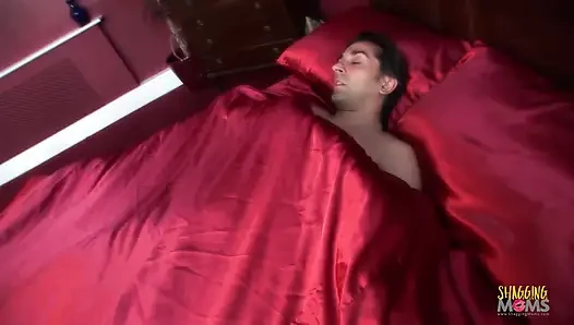 Two Girls Wake up a Guy with a Blowjob Before Having a Threesome