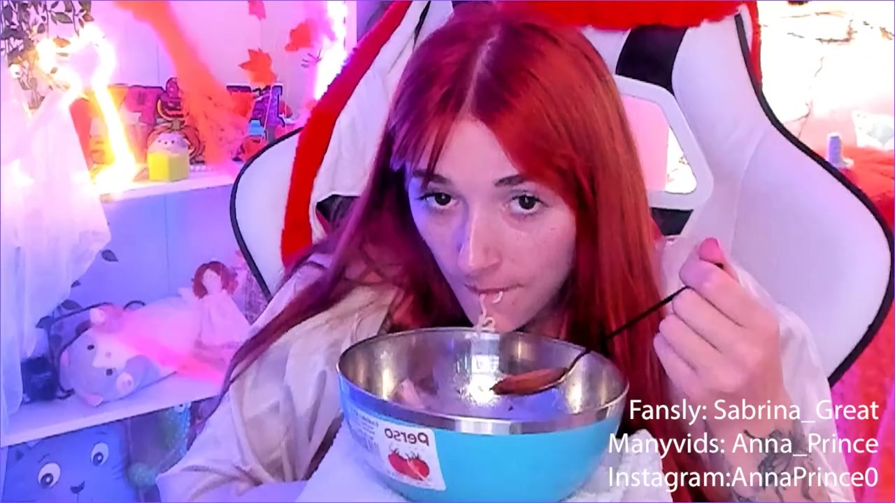 Eating noodles