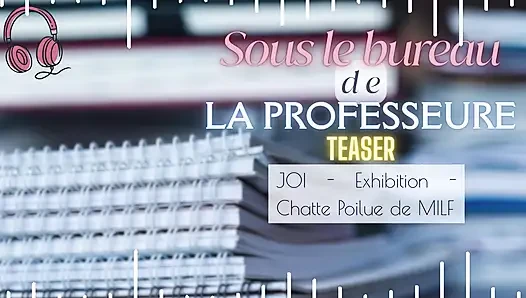 The teacher fingers herself under her desk - French audio JOI sexy teacher