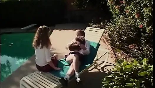 Naughty teen lesbians outdoor fuck