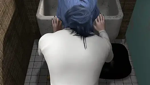 Blue Marine in the Toilet 2 Pov