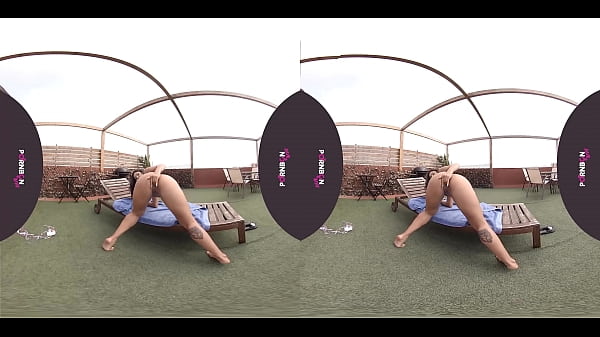 PORNBCN VR Young Jade Presley masturbates outdoors on the terrace and squirts on the floor in 4K 3D virtual reality | COMPLETE HERE->