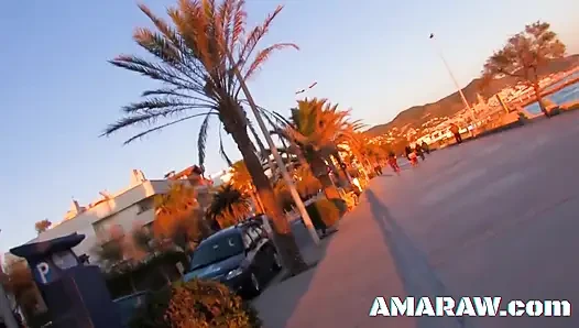 Slutty Lisa Spice getting hammered in a common place