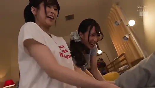 Living Together with Two New Girlfriends! They Take Turns Nipple-touching Me Part 1
