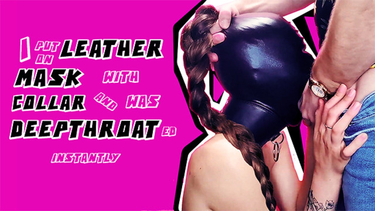 (Teaser)I put on leather mask with collar and was deepthroated instantly