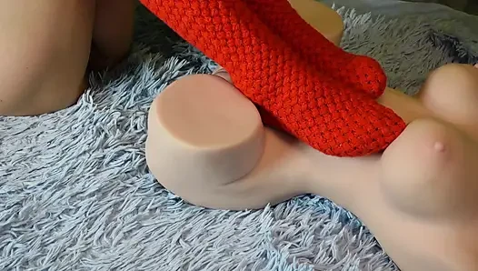 Lesbian Step Sis Doll Huge Double Dildo Fisting Foot Feet Real Squirting MILF